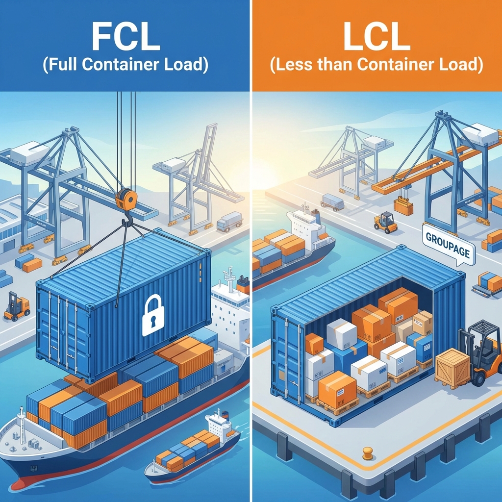 FCL vs. LCL : Comment choisir pour vos imports au Maroc ?